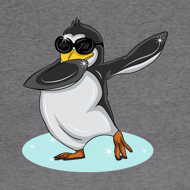 'Dabbing Dancing Penguin' Funny Dabbing Animal Gift by ourwackyhome